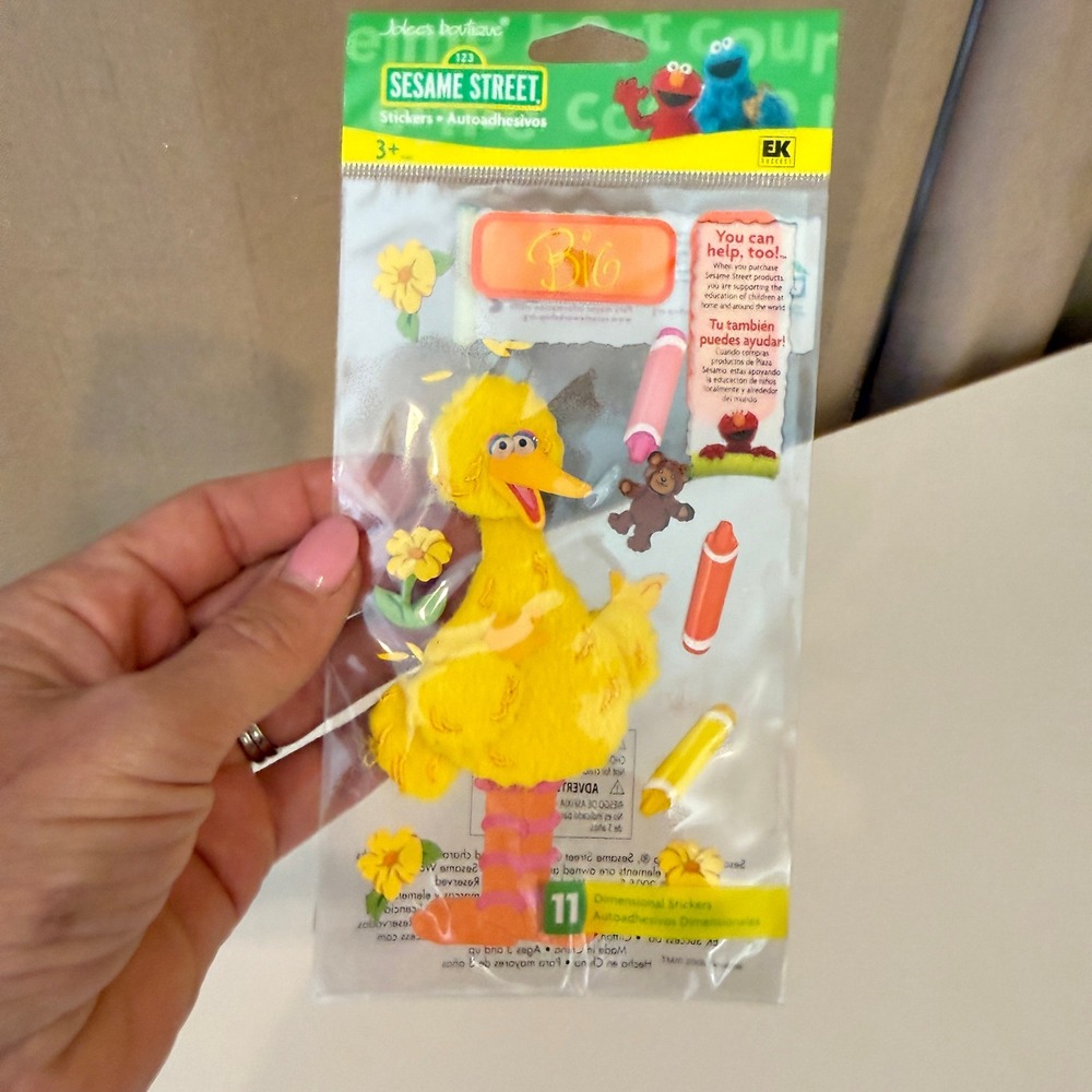 Jolees Boutique Sesame Street Big Bird Dimensional Stickers 11pc SSJB07 2005 NEW